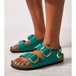 Birkenstock Milano Big Buckle High Shine Sandals Digital Green EU 37 US 6–6.5